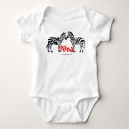 Monogrammed pretty zebra black white Chic Romper