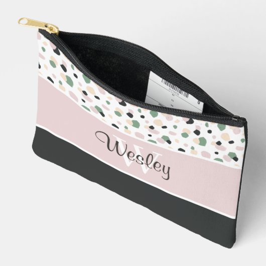 Monogrammed Print Cut Sew Bag Etui (Open)