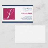 Monogrammed Professioneel Medewerker Visitekaartje (Voorkant / Achterkant)