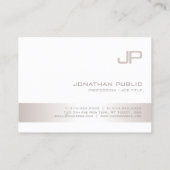 Monogrammed Professionele Moderne Elegante Sjabloo Visitekaartje (Achterkant)