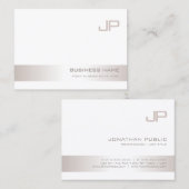 Monogrammed Professionele Moderne Elegante Sjabloo Visitekaartje (Voorkant / Achterkant)
