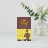 Monogrammed Professionele Religie Visitekaartje (Staand voorkant)