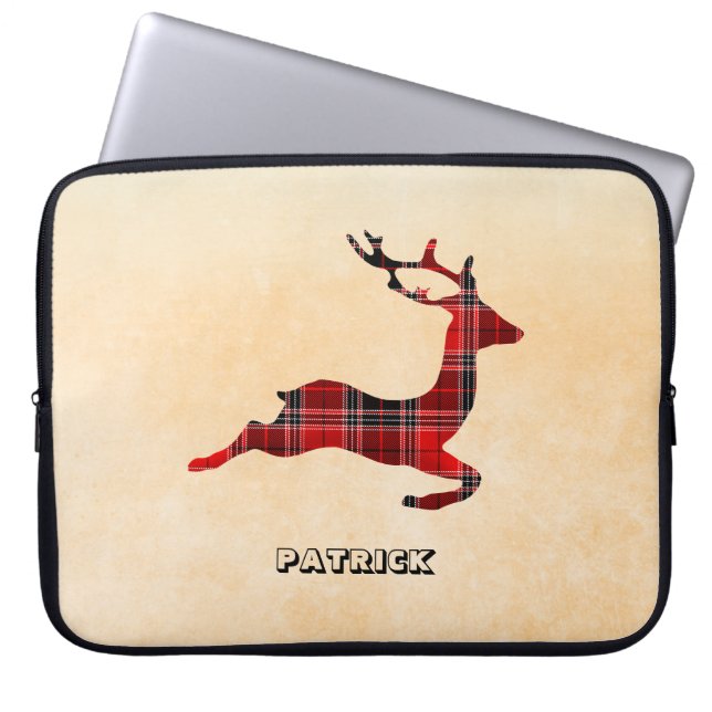 Monogrammed Pset Deer Laptop Sleeve (Voorkant)