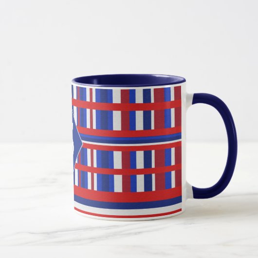 Monogrammed Pset Patriot Red White & Blue Mok (Rechts)