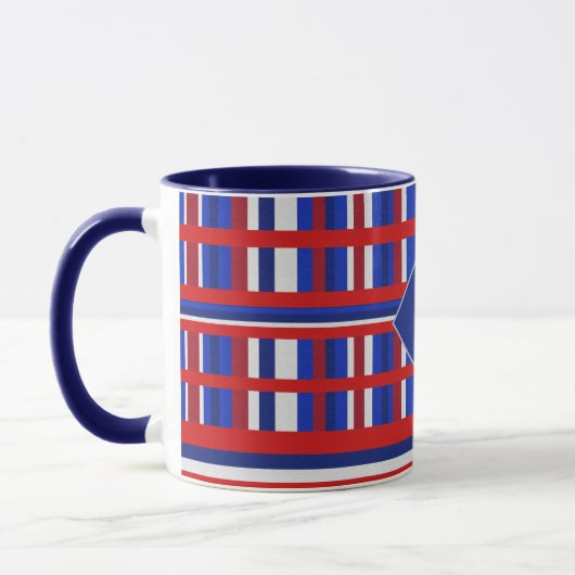 Monogrammed Pset Patriot Red White & Blue Mok (Links)