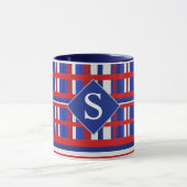 Monogrammed Pset Patriot Red White & Blue Mok (Midden)