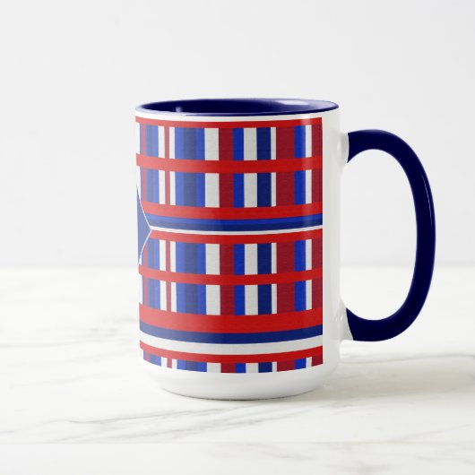 Monogrammed Pset Patriot Red White & Blue Mok (Rechts)