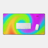Monogrammed Psychedelic Yin & Yang Desk Mat (Keyboard & Muis)