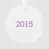 Monogrammed Purple Flowers Pattern Figuur Skating Ornament (achterkant)