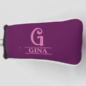 Monogrammed Putter Head Hoesje Golfheadcover (Voorkant)
