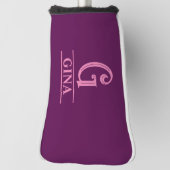 Monogrammed Putter Head Hoesje Golfheadcover (Draai 90)