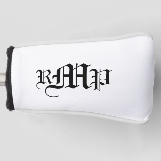 Monogrammed Putter Hoesje Golfheadcover (Voorkant)