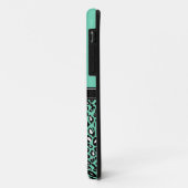 Monogrammed Quatrefoil Munt Leopard Spots Case-Mate iPhone Case (Achterkant/links)