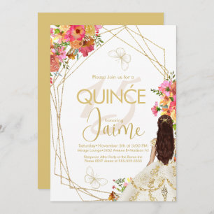 Monogrammed Quince Florals Garden Kaart