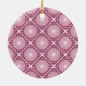 Monogrammed Radiant Dusky Roos Dot Mandala Tiled Keramisch Ornament (Achterkant)