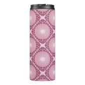 Monogrammed Radiant Dusky Roos Dot Mandala Tiled Thermosbeker (Achterkant)