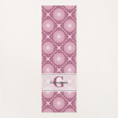 Monogrammed Radiant Dusky Roos Dot Mandala Tiled Yogamat (Voorkant)