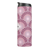 Monogrammed Radiant Pinks Dusky Roos Dot Mandala Thermosbeker (Geroteerd rechts)