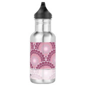 Monogrammed Radiant Pinks Dusky Roos Dot Mandala Waterfles (Rechts)