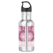 Monogrammed Radiant Pinks Dusky Roos Dot Mandala Waterfles (Achterkant)