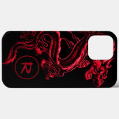 Monogrammed Red Asian Dragon Case-Mate iPhone Case (Achterkant (horizontaal))
