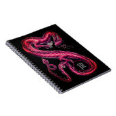 Monogrammed Red Asian Dragon Notitieboek (Rechterzijde)