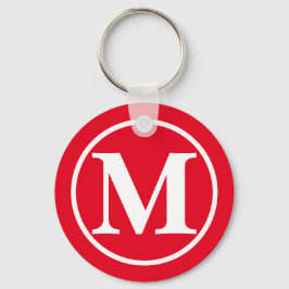 Monogrammed Red BB Sleutelhanger