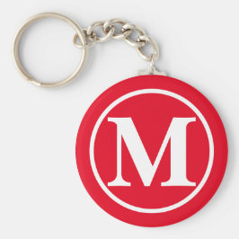 Monogrammed Red BB Sleutelhanger