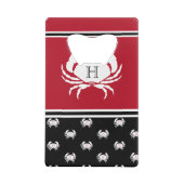 Monogrammed Red Black White Crab Nautical Credit Creditkaart Flessenopener (Achterkant)