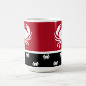 Monogrammed Red Black White Crab Nautical Koffiemok (Center)