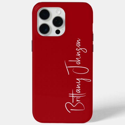Monogrammed Red Case-Mate iPhone Case (Achterkant)