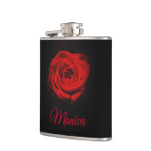 Monogrammed Red Rose Heupfles (Links)