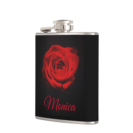 Monogrammed Red Rose Heupfles (Links)