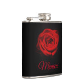 Monogrammed Red Rose Heupfles (Rechts)