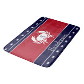 Monogrammed Red White Black Crab Kitchen Rug Badmat (Gekanteld)