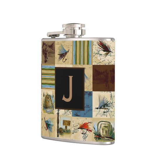 Monogrammed Reel Mannen Vist Heupfles (Links)