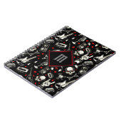 Monogrammed Retro Heavy Metal Notitieboek (Linkerzijde)