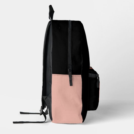 Monogrammed Retro Kleurrijke Strepen Gepersonalise Bedrukte Rugzak (Links)