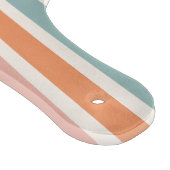 Monogrammed Retro Kleurrijke Strepen Gepersonalise Snijplank (Hoek)