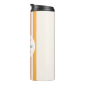 Monogrammed Retro Kleurrijke Strepen Gepersonalise Thermosbeker (Geroteerd rechts)