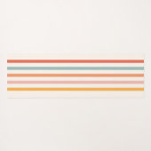 Monogrammed Retro Kleurrijke Strepen Gepersonalise Yogamat (Achterkant (horizontaal))