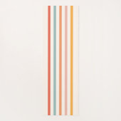 Monogrammed Retro Kleurrijke Strepen Gepersonalise Yogamat (Achterkant)