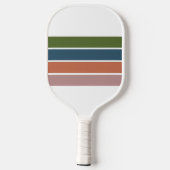 Monogrammed Retro Stripes Pickleball Paddle (Achterkant)