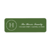 Monogrammed Return Address Labels (Voorkant)