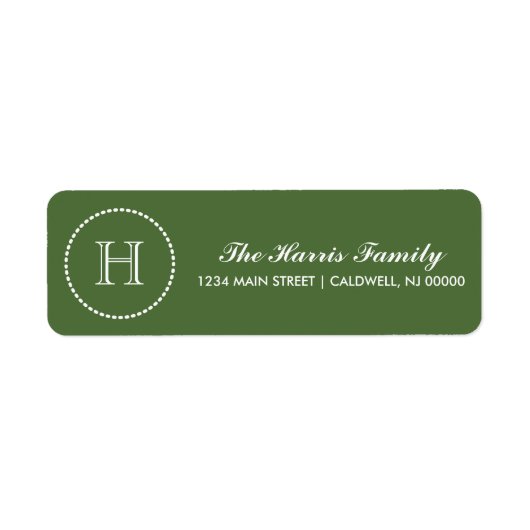 Monogrammed Return Address Labels (Voorkant)
