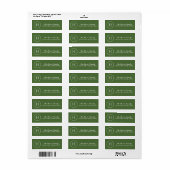 Monogrammed Return Address Labels (Full Sheet)