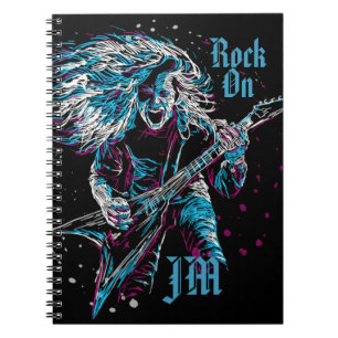 Monogrammed Rock on Heavy Metal Notitieboek