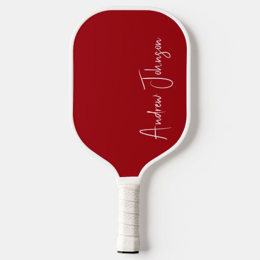 Monogrammed rode pickleball paddle (Achterkant)