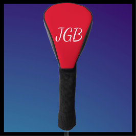 Monogrammed Rood en Wit of kies Uw Kleur Golfheadcover
