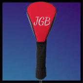 Monogrammed Rood en Wit of kies Uw Kleur Golfheadcover